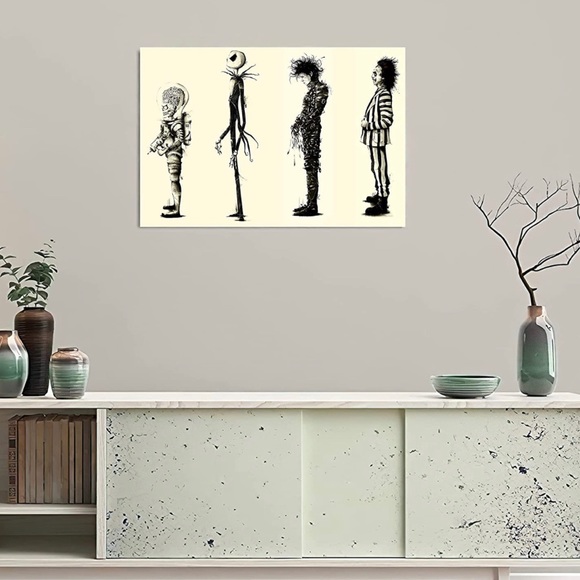 Tim Burton Movie Edward Scissorhands Movie Canvas Art Wall Prints 16inchx24inch - Picture 2 of 3